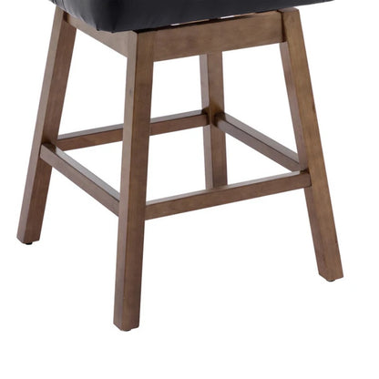 COOLMORE Bar Stools Set of 2 Counter Height Chairs with Footrest for Kitchen, Dining Room And 360 Degree Swivel-海智集-Default-