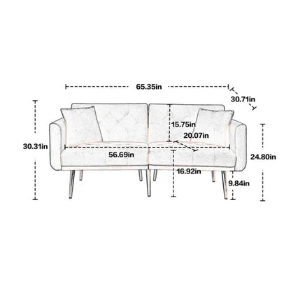 COOLMORE Velvet Sofa , Accent sofa .loveseat sofa with metal feet-海智集-Default-