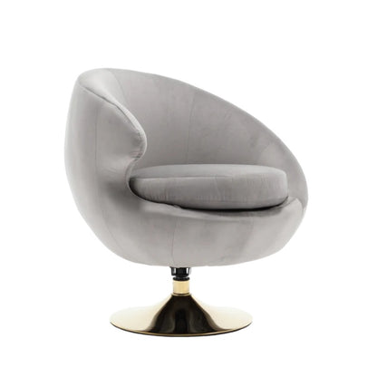 360 Degree Swivel Cuddle Barrel Accent Chairs, Round Armchairs with Wide Upholstered, Fluffy Fabric Chair for Living Room, Bedroom, Office, Waiting Rooms-海智集-Default-