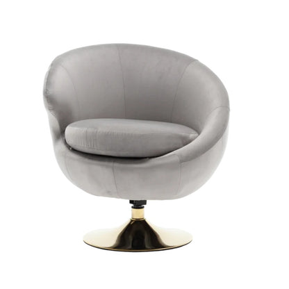360 Degree Swivel Cuddle Barrel Accent Chairs, Round Armchairs with Wide Upholstered, Fluffy Fabric Chair for Living Room, Bedroom, Office, Waiting Rooms-海智集-Default-