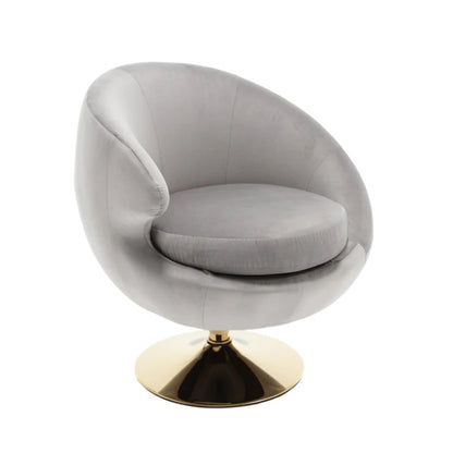 360 Degree Swivel Cuddle Barrel Accent Chairs, Round Armchairs with Wide Upholstered, Fluffy Fabric Chair for Living Room, Bedroom, Office, Waiting Rooms-海智集-Default-