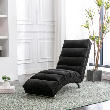 COOLMORE Linen Chaise Lounge Indoor Chair, Modern Long Lounger for Office or Living Room-海智集-Default-