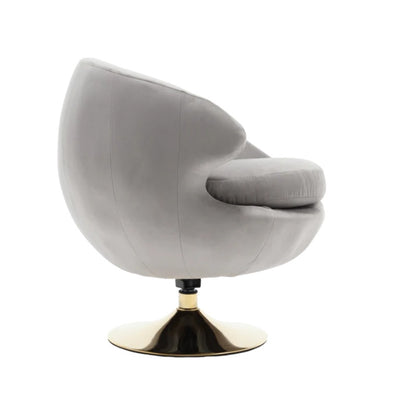 360 Degree Swivel Cuddle Barrel Accent Chairs, Round Armchairs with Wide Upholstered, Fluffy Fabric Chair for Living Room, Bedroom, Office, Waiting Rooms-海智集-Default-