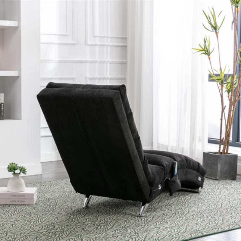 COOLMORE Linen Chaise Lounge Indoor Chair, Modern Long Lounger for Office or Living Room-海智集-Default-