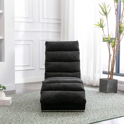 COOLMORE Linen Chaise Lounge Indoor Chair, Modern Long Lounger for Office or Living Room-海智集-Default-