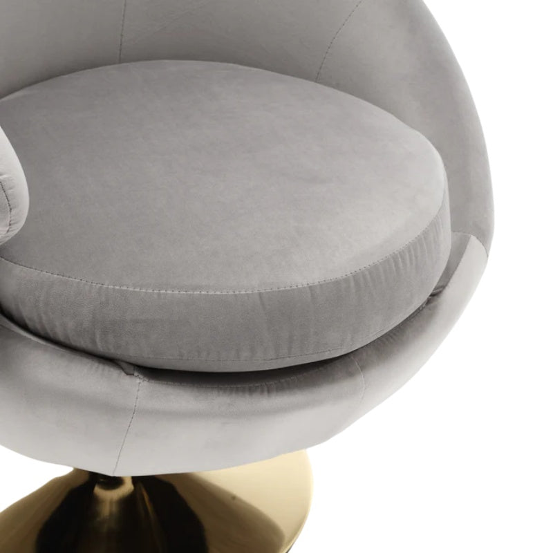 360 Degree Swivel Cuddle Barrel Accent Chairs, Round Armchairs with Wide Upholstered, Fluffy Fabric Chair for Living Room, Bedroom, Office, Waiting Rooms-海智集-Default-