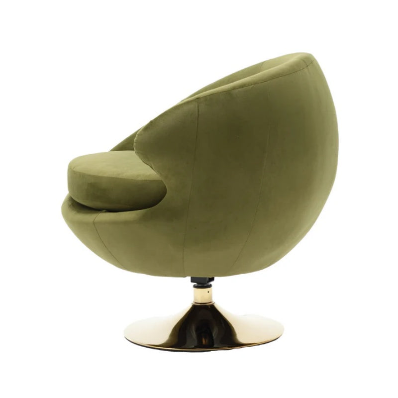 360 Degree Swivel Cuddle Barrel Accent Chairs, Round Armchairs with Wide Upholstered, Fluffy Fabric Chair for Living Room, Bedroom, Office, Waiting Rooms-海智集-Default-