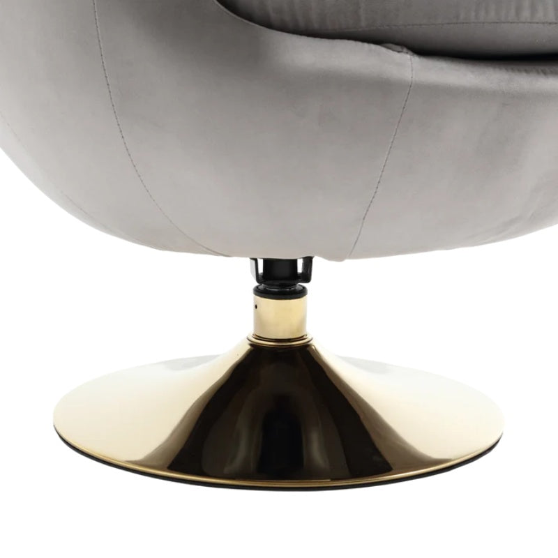 360 Degree Swivel Cuddle Barrel Accent Chairs, Round Armchairs with Wide Upholstered, Fluffy Fabric Chair for Living Room, Bedroom, Office, Waiting Rooms-海智集-Default-