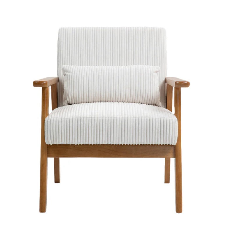 Leisure Chair with Solid Wood Armrest and Feet, Leisure chair, wood frame, velvet, solid rubber wood legs, Mid-Century Modern Accent chair, for Living Room Bedroom Studio chair,Two packs-海智集-Default-