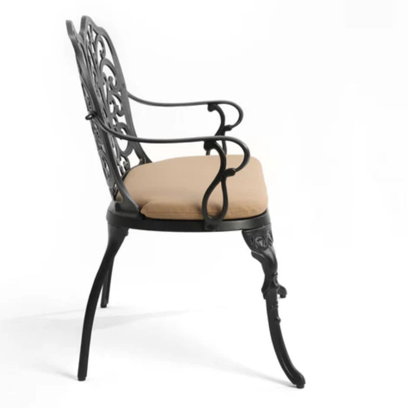 Cast aluminium bench with cushion-海智集-Default-