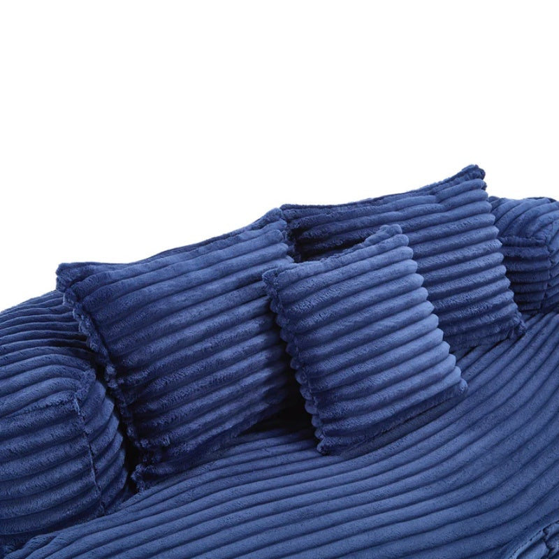 Bean Bag Sofa Lazy Sofa Durable Comfort Lounger High Back Chair for Adults and Kids, Indoor & Outdoor, Navy Corduroy-海智集-Default-