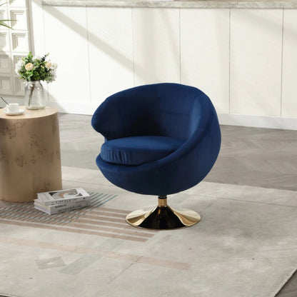 360 Degree Swivel Cuddle Barrel Accent Chairs, Round Armchairs with Wide Upholstered, Fluffy Fabric Chair for Living Room, Bedroom, Office, Waiting Rooms-海智集-Default-
