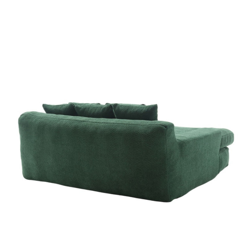 COOLMORE Chenille 2-seater lazy sofa With 5 back pillows,Comfy Sofa- Deep Seat Couch for Living Room,Club (Emerald)-海智集-Default-