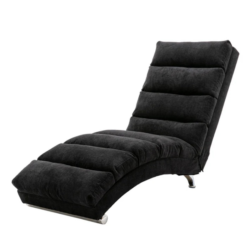 COOLMORE Linen Chaise Lounge Indoor Chair, Modern Long Lounger for Office or Living Room-海智集-Default-