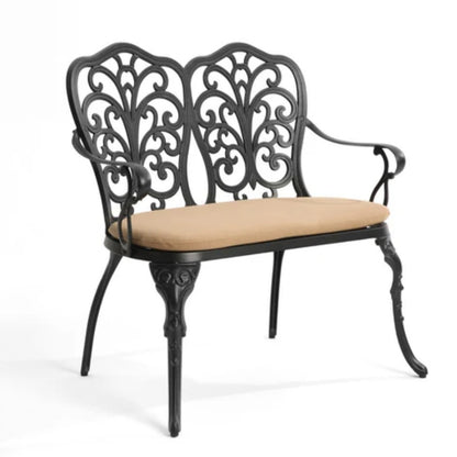 Cast aluminium bench with cushion-海智集-Default-