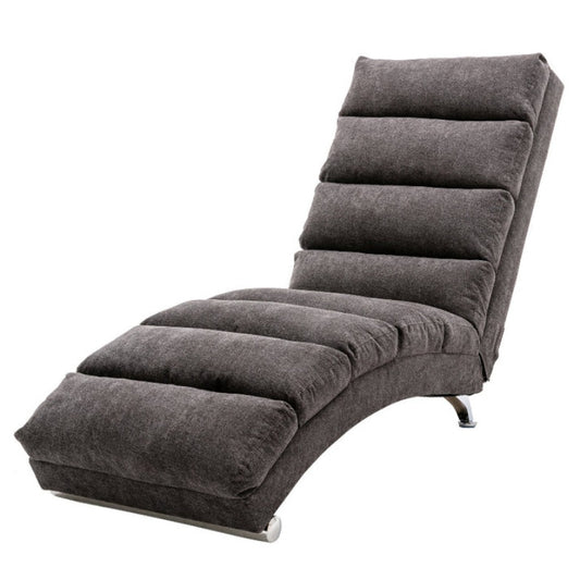 Ergonomic Linen Massage Chaise Lounge with Remote Control, Dark Gray, Electric Massage Lounger with 5 Modes-海智集-Default-