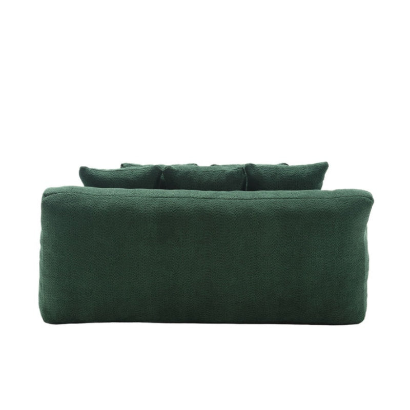 COOLMORE Chenille 2-seater lazy sofa With 5 back pillows,Comfy Sofa- Deep Seat Couch for Living Room,Club (Emerald)-海智集-Default-