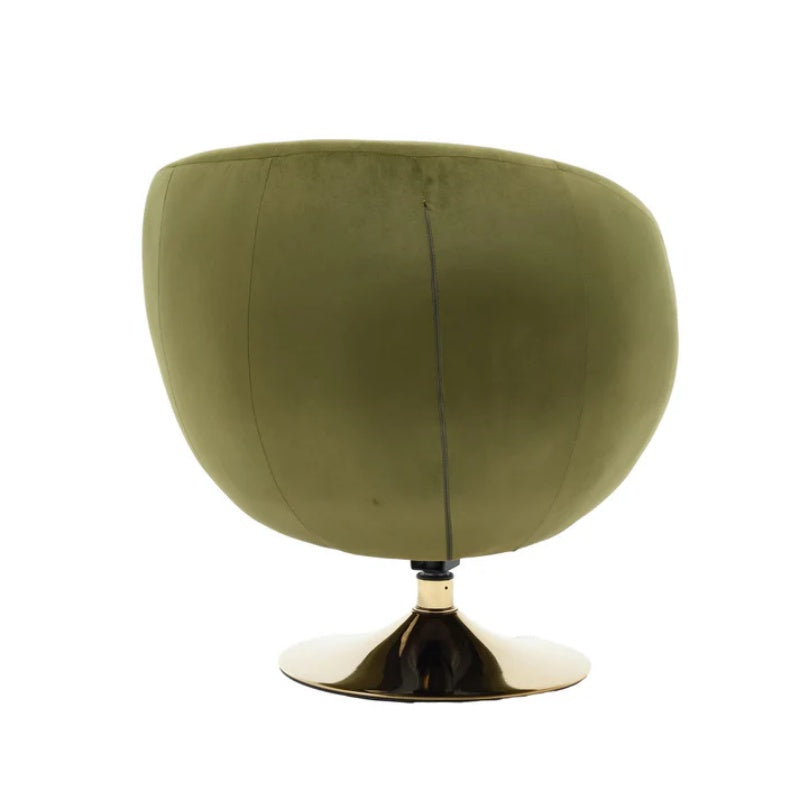 360 Degree Swivel Cuddle Barrel Accent Chairs, Round Armchairs with Wide Upholstered, Fluffy Fabric Chair for Living Room, Bedroom, Office, Waiting Rooms-海智集-Default-