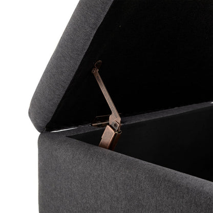 Mid-century modern square coffee table storage bench, assembled, suitable for living room, entryway and family room, used as a coffee table, stirrups, shoe bench-海智集-Default-
