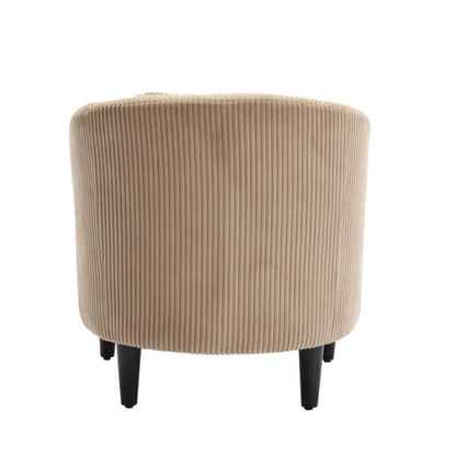 COOLMORE Living Room Accent Barrel Chair, Century Modern Style Decorative Chair, Armchair for Living Room with Thick Cushions and Pillows, Comfy Single Sofa Chair, Chair with Wooden Legs,Camel-海智集-Default-