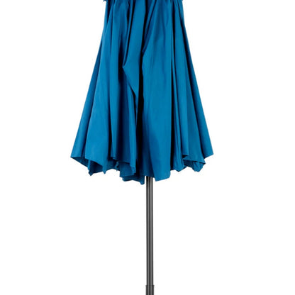 14.8 Ft Double Sided Outdoor Umbrella Rectangular Large with Crank ( Dark blue )(No Base)-海智集-Default-