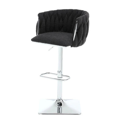 COOLMORE Vintage Bar Stools with Back and Footrest Counter Height Dining Chairs 2PC/SET-海智集-Default-