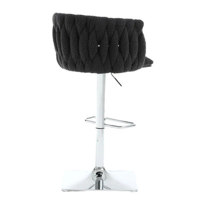 COOLMORE Vintage Bar Stools with Back and Footrest Counter Height Dining Chairs 2PC/SET-海智集-Default-