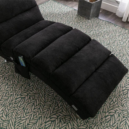 COOLMORE Linen Chaise Lounge Indoor Chair, Modern Long Lounger for Office or Living Room-海智集-Default-