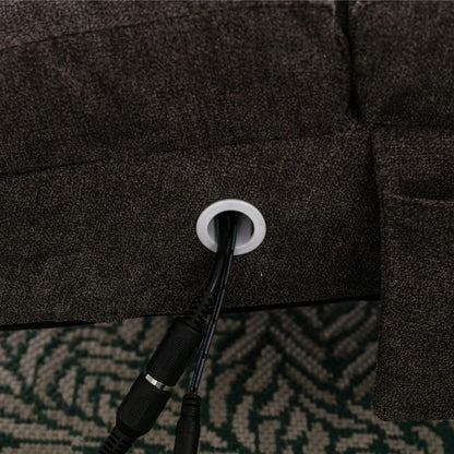 Ergonomic Linen Massage Chaise Lounge with Remote Control, Dark Gray, Electric Massage Lounger with 5 Modes-海智集-Default-