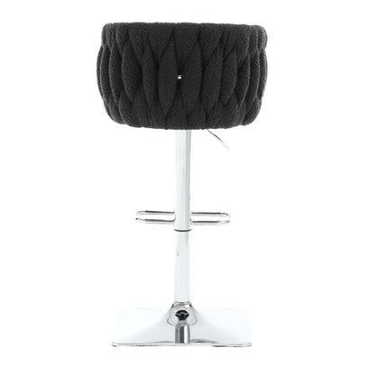 COOLMORE Vintage Bar Stools with Back and Footrest Counter Height Dining Chairs 2PC/SET-海智集-Default-