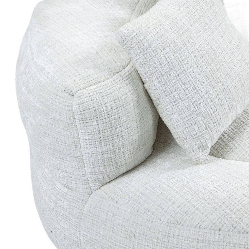 Lazy Sofa Durable Comfort Lounger High Back Bean Bag Chair Couch With Three Pillows for Adults and Kids, Indoor & Outdoor, Single Gaming Sofa Chair For Bedroom,Office (Beige Chenille)-海智集-Default-