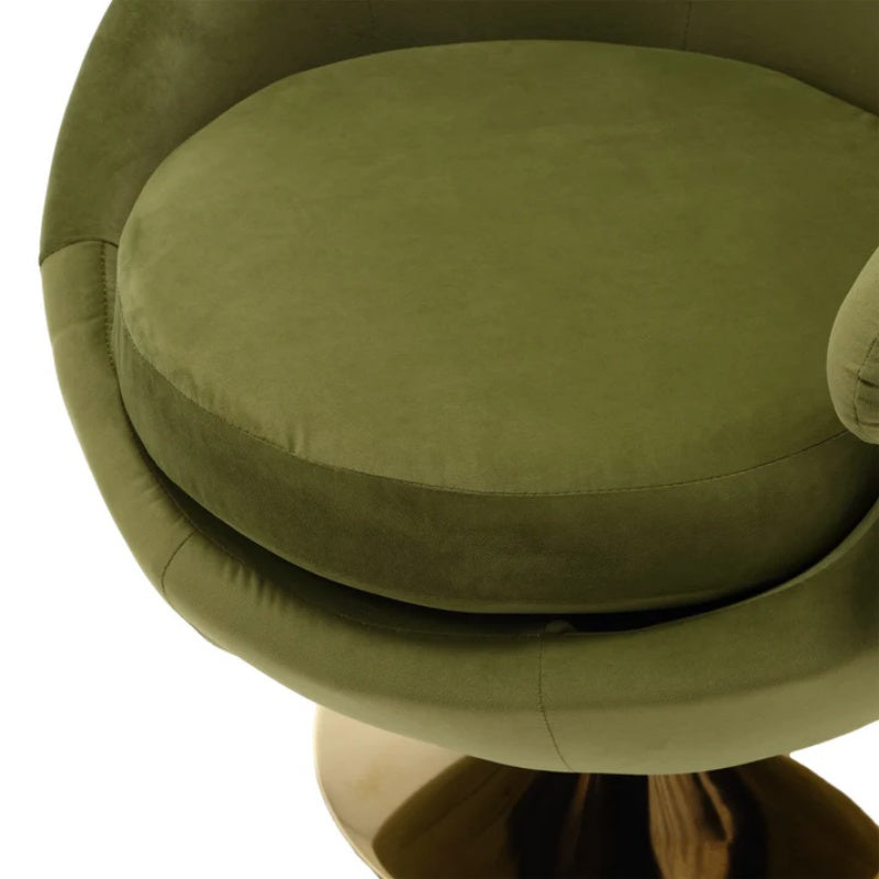 360 Degree Swivel Cuddle Barrel Accent Chairs, Round Armchairs with Wide Upholstered, Fluffy Fabric Chair for Living Room, Bedroom, Office, Waiting Rooms-海智集-Default-