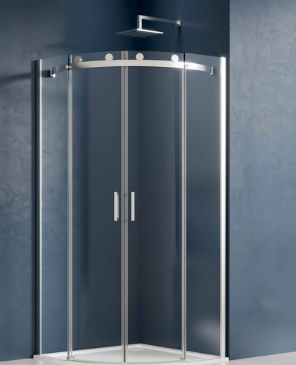 Customized ultra-narrow L-shaped swing door shower room bathroom partition glass dry-wet separation wall household bathroom glass-海智集-