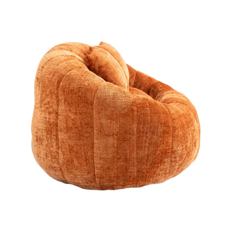 Durable Comfort High Back Bean Bag Sofa Lounger for Adults and Kids, Indoor & Outdoor, Orange Chenille-海智集-Default-