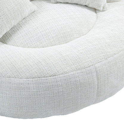 Lazy Sofa Durable Comfort Lounger High Back Bean Bag Chair Couch With Three Pillows for Adults and Kids, Indoor & Outdoor, Single Gaming Sofa Chair For Bedroom,Office (Beige Chenille)-海智集-Default-