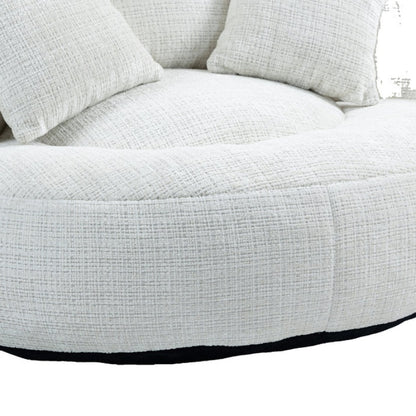 Lazy Sofa Durable Comfort Lounger High Back Bean Bag Chair Couch With Three Pillows for Adults and Kids, Indoor & Outdoor, Single Gaming Sofa Chair For Bedroom,Office (Beige Chenille)-海智集-Default-