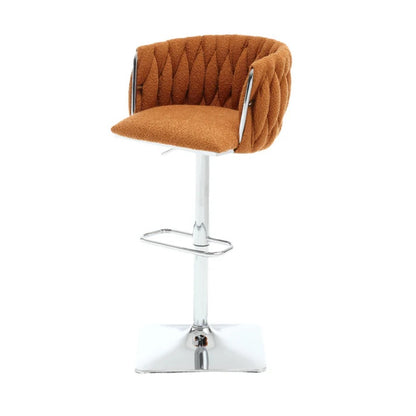 COOLMORE Vintage Bar Stools with Back and Footrest Counter Height Dining Chairs 2PC/SET-海智集-Default-
