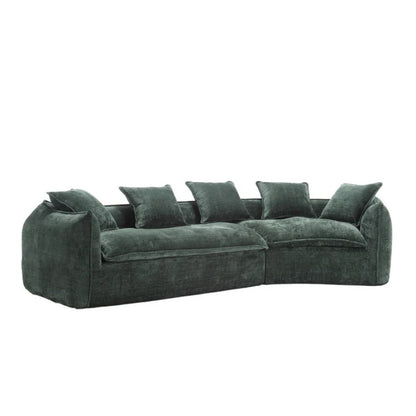 Modular Sectional Sofa, U-Shaped Couch with Sofa for five & Pillows, Modern Minimalist chenille Fabric Large Comfy Cloud Sofas, Living Room Furniture Sets-海智集-Default-