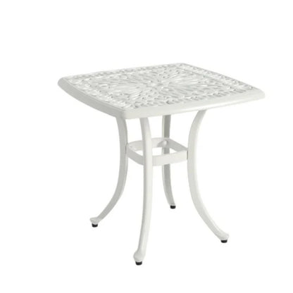 Bistro Set 3 Piece Rustproof Cast Aluminum Patio Furniture Sets 2 Chairs and 1 Round Table Outdoor, Garden, Patio, Balcony, with cushion white-海智集-Default-