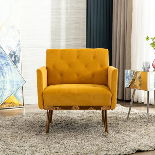 COOLMORE Accent Chair ,leisure single sofa with Rose Golden feet-海智集-Default-