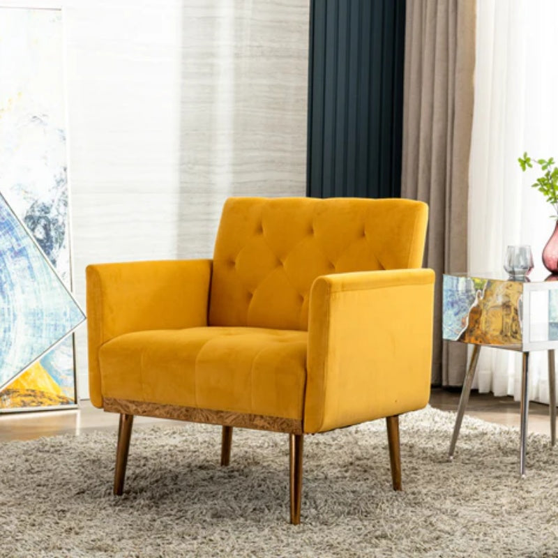 COOLMORE Accent Chair ,leisure single sofa with Rose Golden feet-海智集-Default-