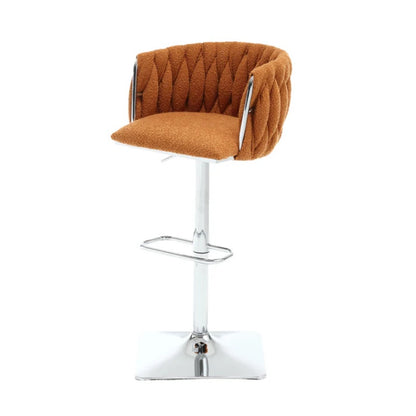 COOLMORE Vintage Bar Stools with Back and Footrest Counter Height Dining Chairs 2PC/SET-海智集-Default-