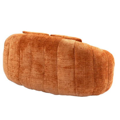Durable Comfort High Back Bean Bag Sofa Lounger for Adults and Kids, Indoor & Outdoor, Orange Chenille-海智集-Default-