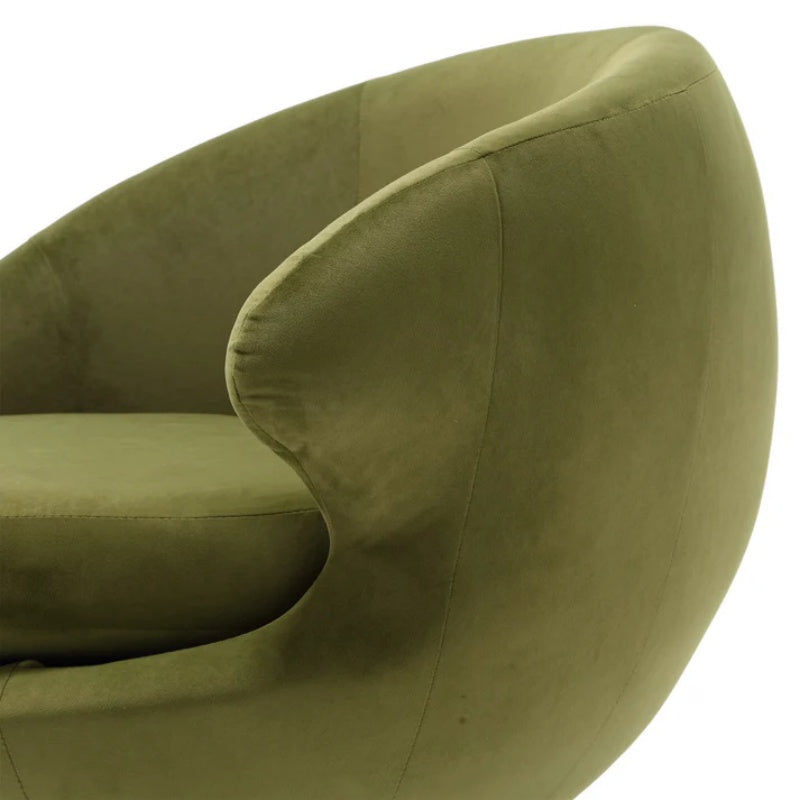 360 Degree Swivel Cuddle Barrel Accent Chairs, Round Armchairs with Wide Upholstered, Fluffy Fabric Chair for Living Room, Bedroom, Office, Waiting Rooms-海智集-Default-