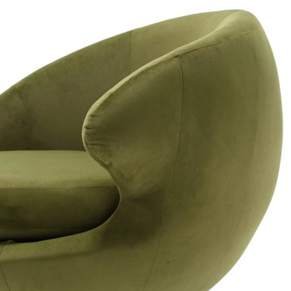 360 Degree Swivel Cuddle Barrel Accent Chairs, Round Armchairs with Wide Upholstered, Fluffy Fabric Chair for Living Room, Bedroom, Office, Waiting Rooms-海智集-Default-