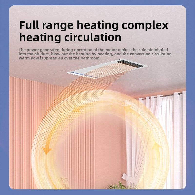 Wind Warm Bathroom Heater Wholesale Bathroom Heating Thin Multi-Functional Integrated Ceiling Five-in-One Heater-Kitchen & Bathroom-海智集-Key Switch 300X600 Bathroom Heater-