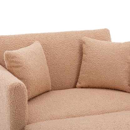 COOLMORE fashionable and classic style chaise lounge chair / accent chair for Living Room, bedroom (Camel Teddy )-海智集-Default-