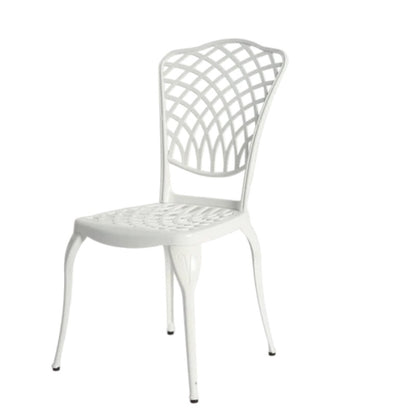 Bistro Set 3 Piece Rustproof Cast Aluminum Patio Furniture Sets 2 Chairs and 1 Round Table Outdoor, Garden, Patio, Balcony, white-海智集-Default-