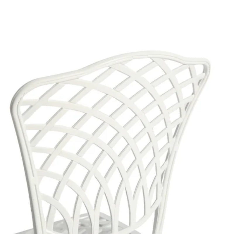 Bistro Set 3 Piece Rustproof Cast Aluminum Patio Furniture Sets 2 Chairs and 1 Round Table Outdoor, Garden, Patio, Balcony, white-海智集-Default-