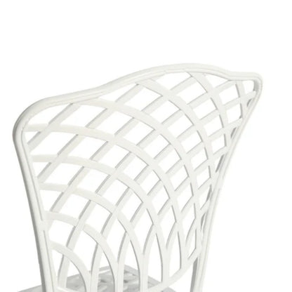 Bistro Set 3 Piece Rustproof Cast Aluminum Patio Furniture Sets 2 Chairs and 1 Round Table Outdoor, Garden, Patio, Balcony, white-海智集-Default-